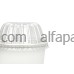 Стакан-креманка белый с пластиковой купольной крышкой